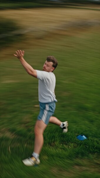 beat two, mid-whip with real motion blur